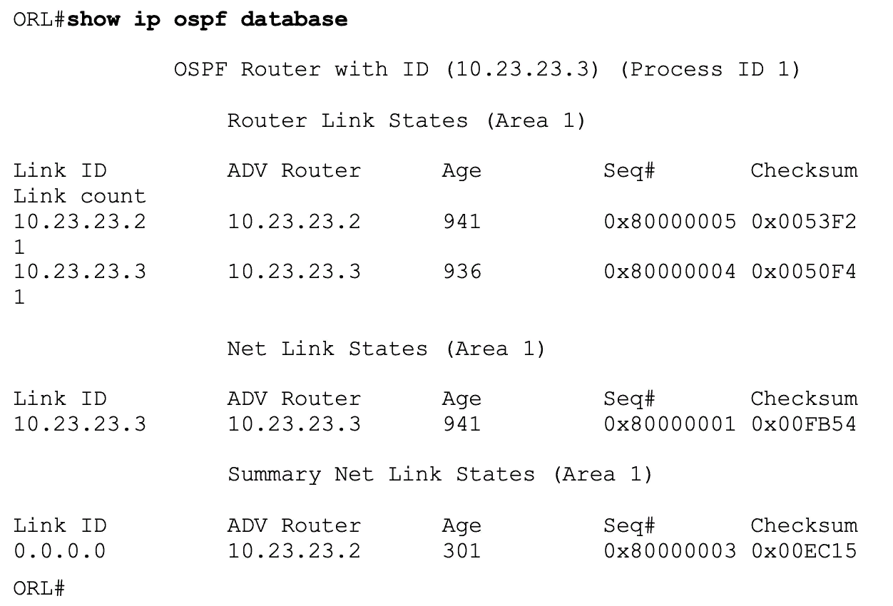 show ip ospf database