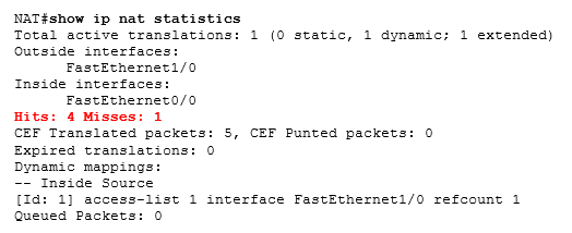 show ip nat statistics show ip nat statistics