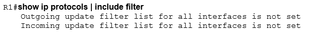show ip protocols | include filter show ip protocols | include filter