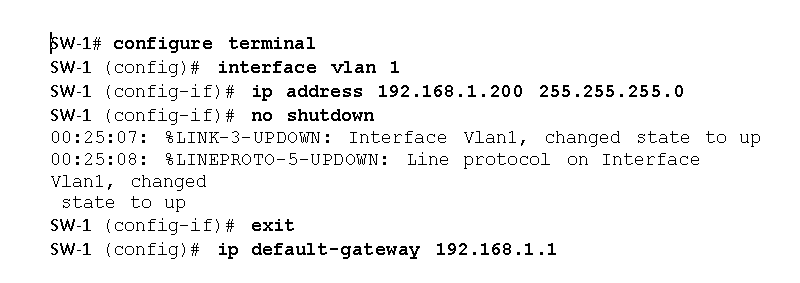 Пример настройки статической IP-адресации Пример настройки статической IP-адресации