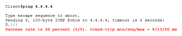 ping 4.4.4.4 ping 4.4.4.4