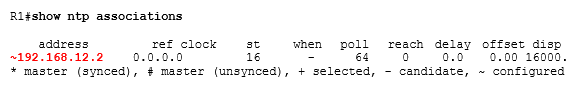 show ntp associations