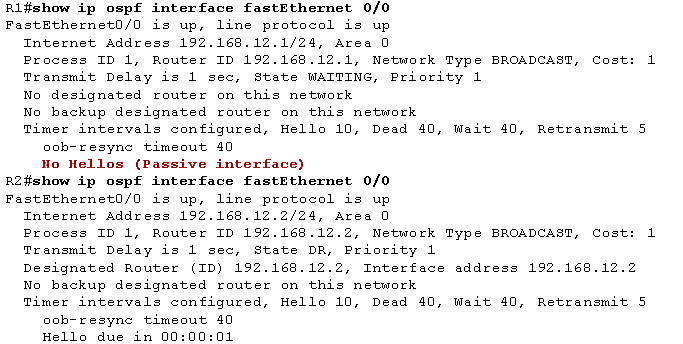 Протокол OSPF был включен на интерфейсе обоих маршрутизаторов