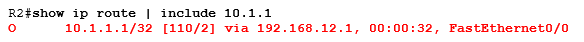 show ip route | include 10.1.1.