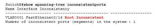 show spanning-tree inconsistentports