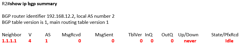 show ip bgp summary