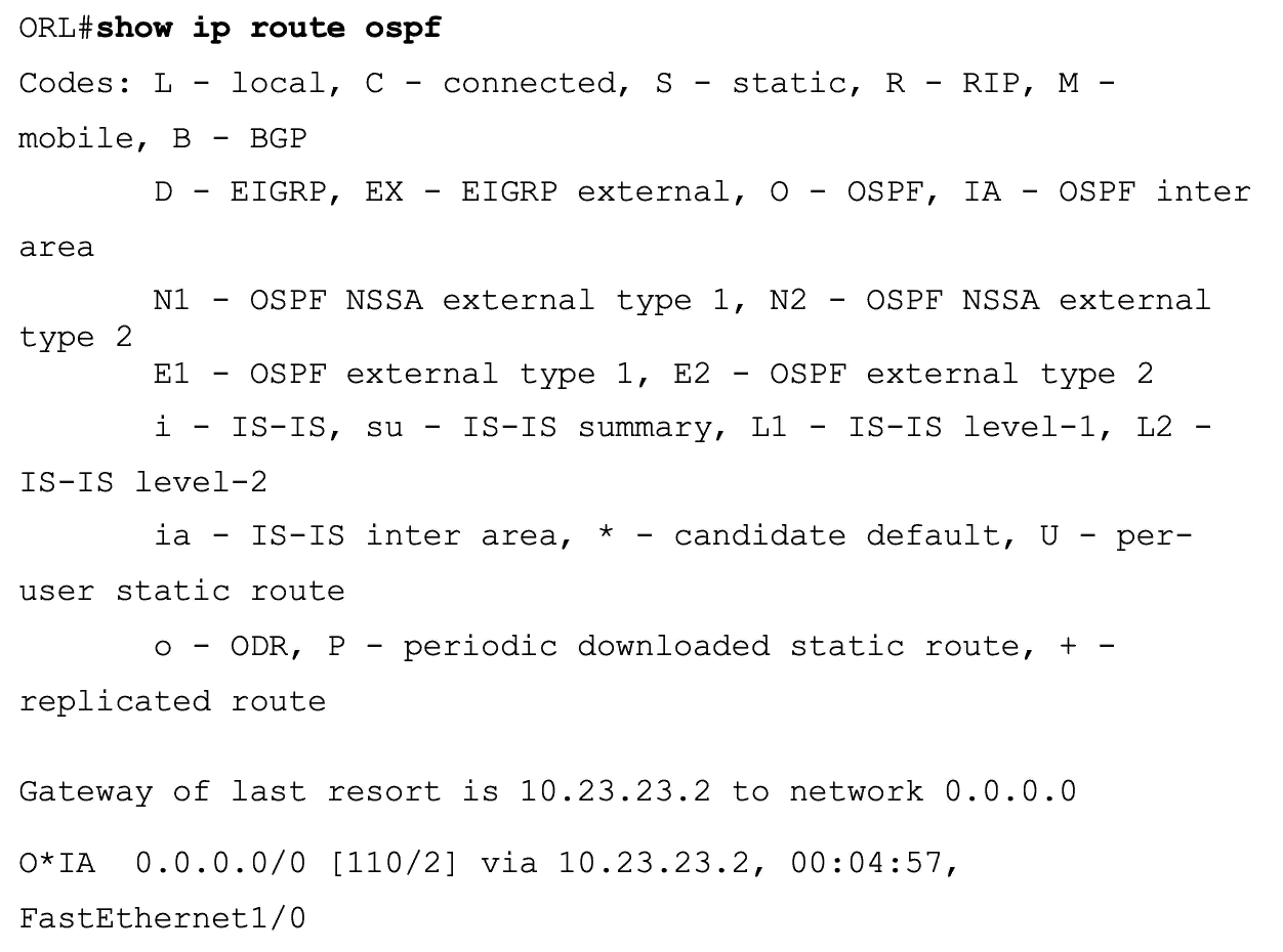 show ip route ospf