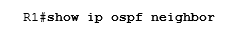 Соседство OSPF  отсутствует, но мы видим, что OSPF был включен на интерфейсе