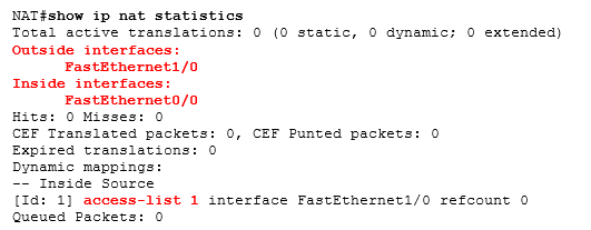 show ip nat statistics show ip nat statistics