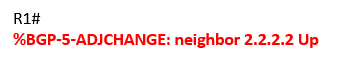 Соседство BGP работает