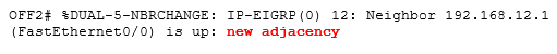 трафик EIGRP разрешен трафик EIGRP разрешен