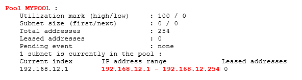 show ip dhcp pool show ip dhcp pool