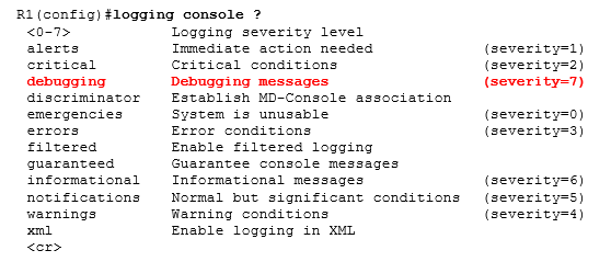 logging console ?