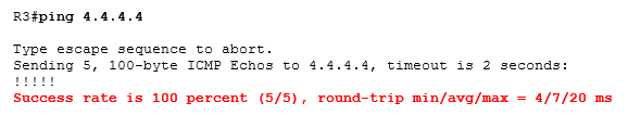 R2 не может достичь 4.4.4.4 R2 не может достичь 4.4.4.4