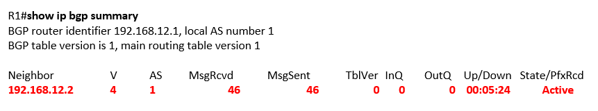 show ip bgp summary