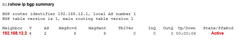 show ip bgp summary