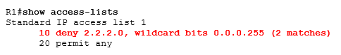show access-lists