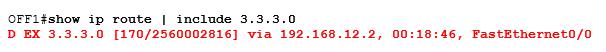 Теперь мы используем каналы FastEthernet для доступа к сети 3.3.3.0 / 24 Теперь мы используем каналы FastEthernet для доступа к сети 3.3.3.0 / 24