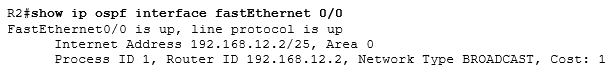 Соседство OSPF  отсутствует, но мы видим, что OSPF был включен на интерфейсе