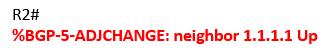 Соседство BGP работает