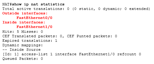 show ip nat statistics show ip nat statistics