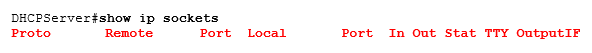 show ip sockets show ip sockets