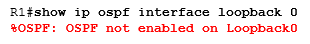show ip ospf interface loopback 0
