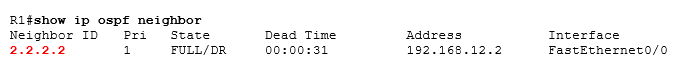 show ip ospf neighbor