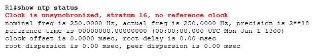 show ntp status